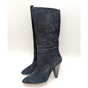 Something Navy Parker Knee High Heel Boots Women's Black Size US9 EU39.5